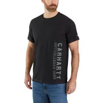 Black Carhartt Force® Relaxed Fit Midweight Short-Sleeve Logo Graphic T-Shirt 