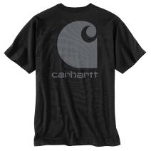 Black Relaxed Fit Heavyweight Short-Sleeve Pocket C Graphic T-Shirt