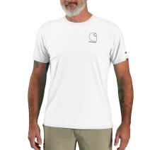 White/Navy Force Sun Defender™ Lightweight Short-Sleeve Logo Graphic T-Shirt