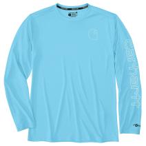 Blue Gleam Heather Force Sun Defender&trade; Lightweight Long-Sleeve Logo Graphic T-Shirt