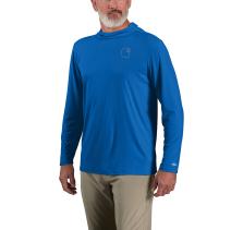 Beacon Blue Force Sun Defender™ Lightweight Long-Sleeve Hooded Logo Graphic T-Shirt