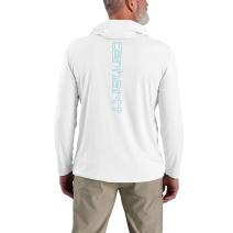 White Force Sun Defender™ Lightweight Long-Sleeve Hooded Logo Graphic T-Shirt