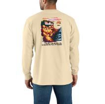 Oat Milk Loose Fit Heavyweight Long-Sleeve Acadia National Park Graphic T-Shirt