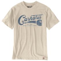 Oat Milk Relaxed Fit Lightweight Short-Sleeve Script Graphic T-Shirt
