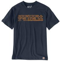 Navy Relaxed Fit Lightweight Short-Sleeve Logo Graphic T-Shirt