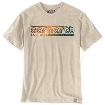 Oat Milk Relaxed Fit Lightweight Short-Sleeve Logo Graphic T-Shirt