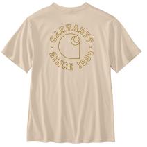 Oat Milk Relaxed Fit Lightweight Short-Sleeve Logo Graphic T-Shirt