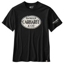Black Relaxed Fit Lightweight Short-Sleeve Hamilton Graphic T-Shirt