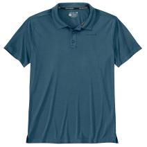 Storm Blue Heather Force Sun Defender™ Relaxed Fit Lightweight Short-Sleeve Polo