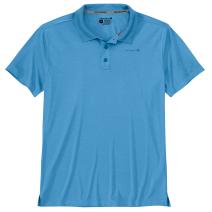 Tranquil Blue Heather Force Sun Defender&trade; Relaxed Fit Lightweight Short-Sleeve Polo