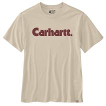 Oat Milk Relaxed Fit Lightweight Short-Sleeve Logo Graphic T-Shirt