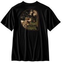 Black Relaxed Fit Lightweight Short-Sleeve Dog Graphic T-Shirt