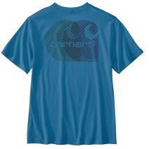 Horizon Blue Relaxed Fit Lightweight Short-Sleeve C Graphic T-Shirt