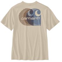 Oat Milk Relaxed Fit Lightweight Short-Sleeve C Graphic T-Shirt