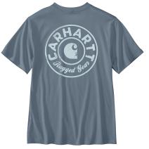 Light Faded Navy Relaxed Fit Lightweight Short-Sleeve Rivet Graphic T-Shirt