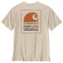 Oat Milk Irvine Relaxed Faded Stripe T-Shirt