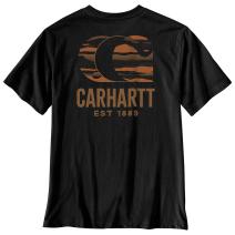 Black Irvine Relaxed Terrain Layered Camo T-Shirt