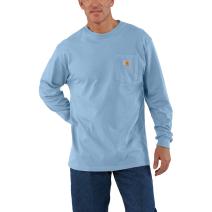 Alpine Blue Heather Long Sleeve Workwear Crewneck T-Shirt