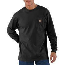 Black Long Sleeve Workwear Crewneck T-Shirt