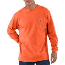 Orange Long Sleeve Workwear Crewneck T-Shirt