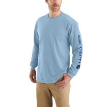 Alpine Blue Heather Long Sleeve Logo T-Shirt