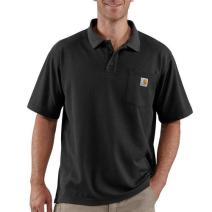 Black Contractor's Short Sleeve Pocket Work Polo Shirt