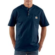 Navy Short Sleeve Workwear Henley T-Shirt