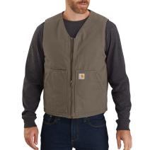 Driftwood Washed Duck Vest - Sherpa Lined