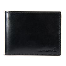 Black Rough Cut Bifold Wallet