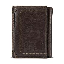 Brown Nubuck Trifold Wallet