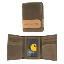 Brown Two-Tone Trifold Wallet