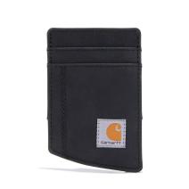 Black Saddle Leather Front Pocket Wallet 