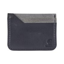 Black Patina Leather Front Pocket Wallet
