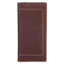 Brown Leather Triple-Stitched Rodeo Wallet