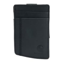 Black Saddle Leather Front Pocket Wallet