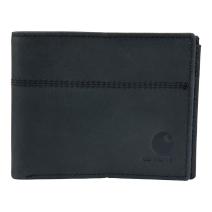 Black Saddle Leather Bifold Wallet