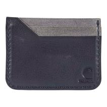 Black Patina Leather Front Pocket Wallet