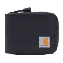 Black Nylon Duck Zipper Wallet