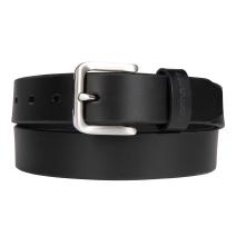 Black with Nickel Finish Women's Bridle Leather Belt