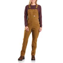 Carhartt Brown Women's Rugged Flex® Twill Double-Front Bib Overall - Unlined