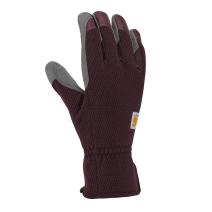 Blackberry/Grey Women's High Dexterity Padded Palm Touch Sensitive Long Cuff Glove