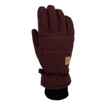 Deep Wine Women's Insulated Duck/Synthetic Leather Knit Cuff Glove