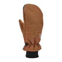 Carhartt Brown Women's Insulated Duck Synthetic Leather Knit Cuff Mitt