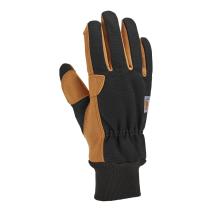 Black / Barley Women's Insulated Duck Synthetic Leather Knit Cuff Glove