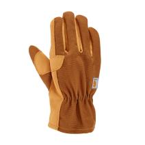Carhartt Brown Women's Duck/Synthetic Leather Open Cuff Glove