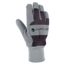 Blackberry/Grey Women's Synthetic Suede Knit Cuff Glove