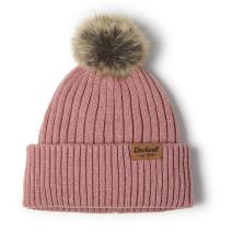 Rose Tint Nep Women's Knit Faux Fur Pom-Pom Beanie