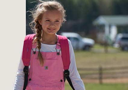 Girl with Backpack