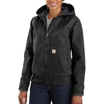 Black Women's WJ130 Washed Duck Active Jac