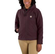 Blackberry Women's Loose Fit Washed Duck Jacket - Sherpa Lined